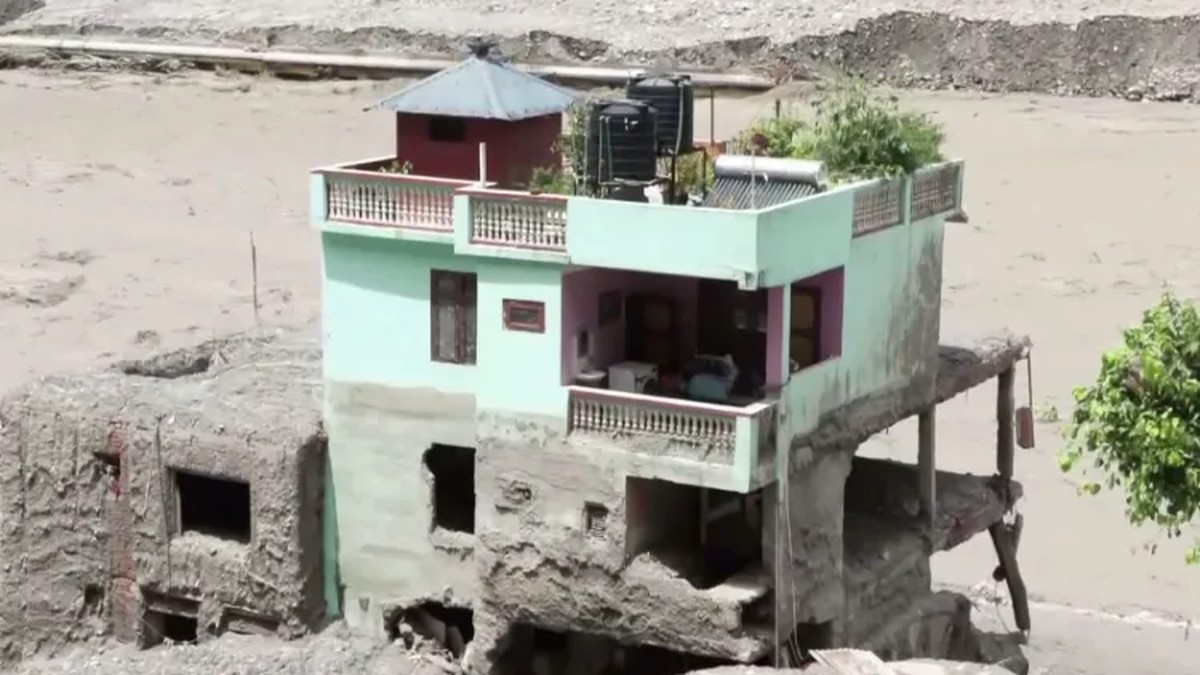 How a Nepal house stayed standing as floodwater and debris swept through the area