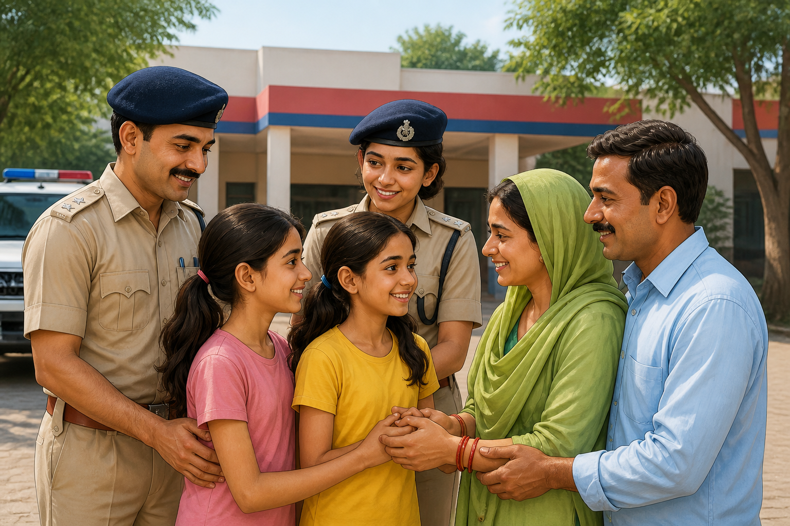 Gurugram Police recover missing 13-year-old girls within 04 hours and reunite them with families