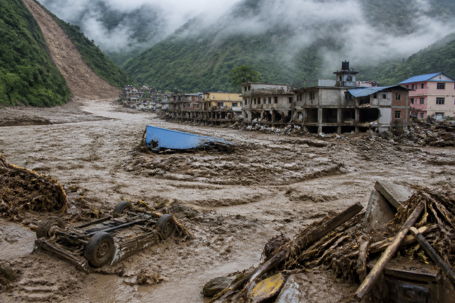 Nepal-Tibet border landslides and floods leave more than 160 dead, hundreds missing