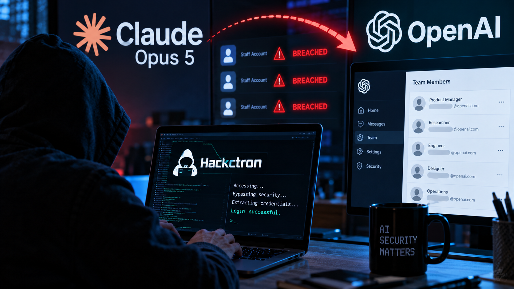 Hacktron used Claude Opus 5 to reach OpenAI staff ChatGPT and Codex accounts