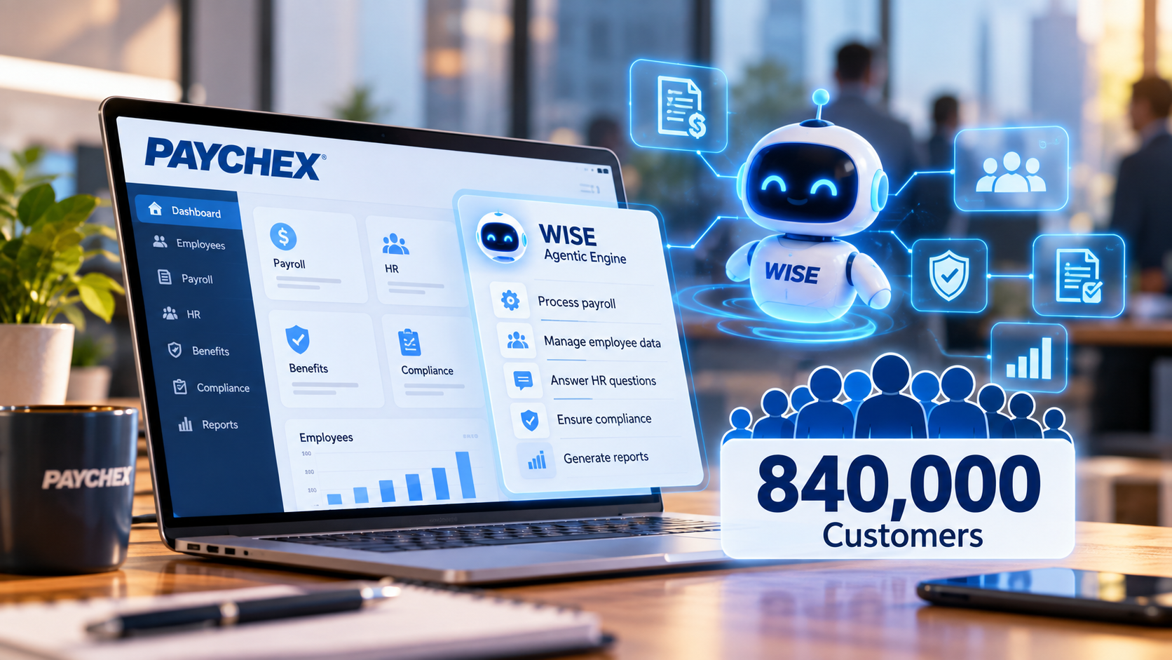 Paychex की WISE AI सेवा 840,000 ग्राहकों तक पहुंची, SEC filings में दिखा नया एजेंटिक रुझान