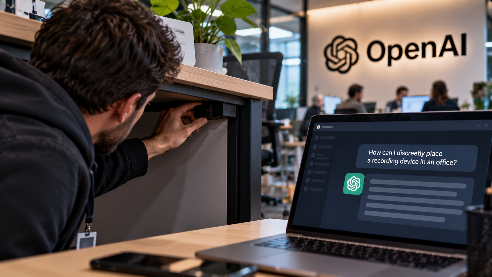 OpenAI कर्मचारी पर ऑफिस में गुप्त रिकॉर्डिंग डिवाइस लगाने का आरोप, चैटबॉट से ली मदद