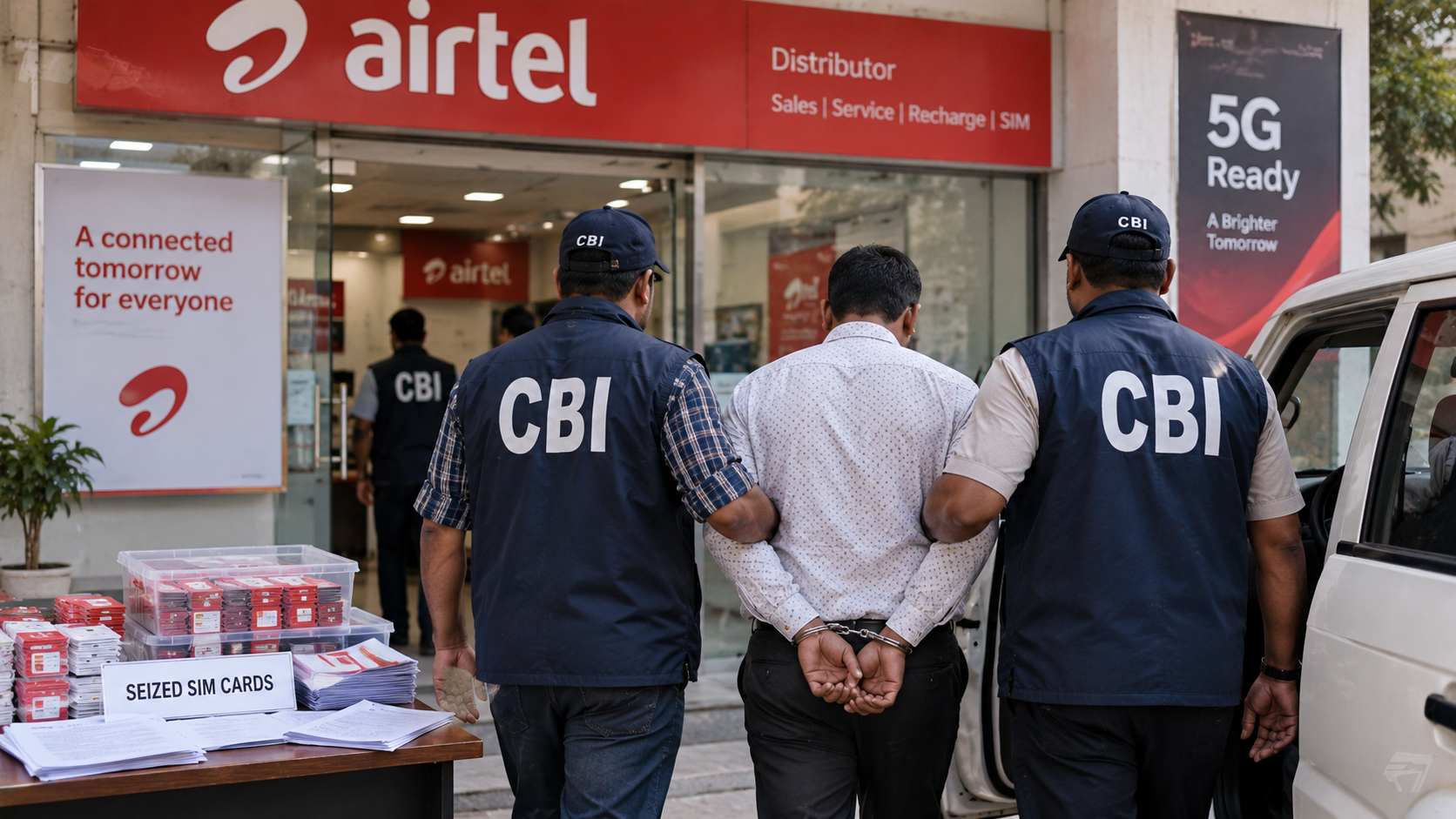 CBI ने Airtel डिस्ट्रीब्यूटर को गिरफ्तार किया, 700 से ज्यादा SIM साइबर फ्रॉड से जुड़े