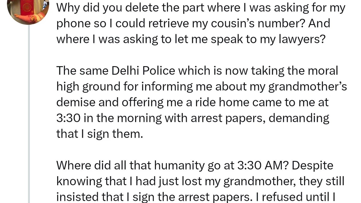 अभिजीत डिपके का दिल्ली पुलिस पर आरोप, दादी की मौत की सूचना और गिरफ्तारी पर उठाए सवाल