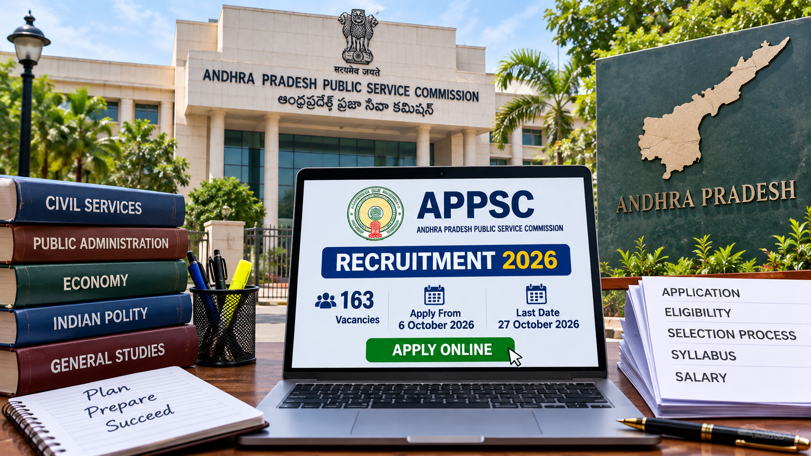 APPSC Group-I Recruitment 2026 Opens 163 Vacancies; Apply From October 6