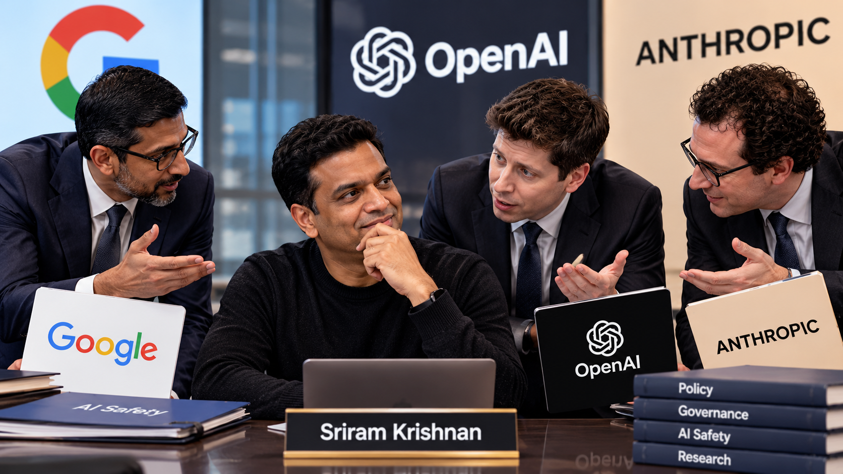 Google, OpenAI और Anthropic ने AI रेगुलेटर की कमान के लिए Sriram Krishnan से संपर्क किया