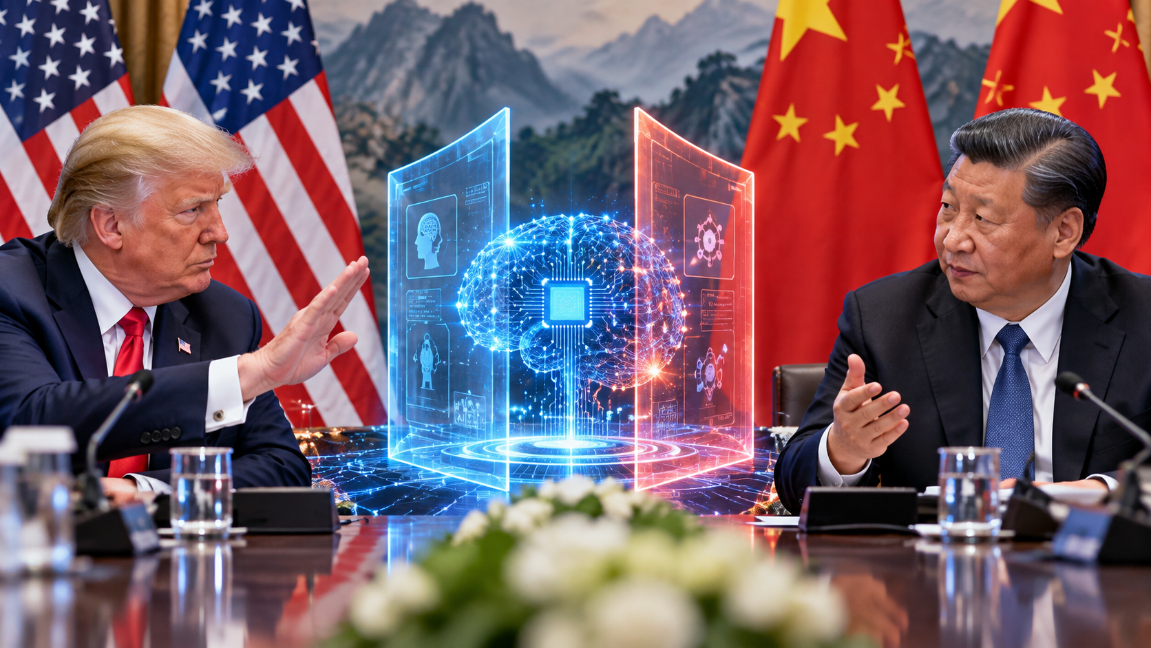 Trump rejects China AI safety cooperation as 6 US tech firms sign voluntary accord