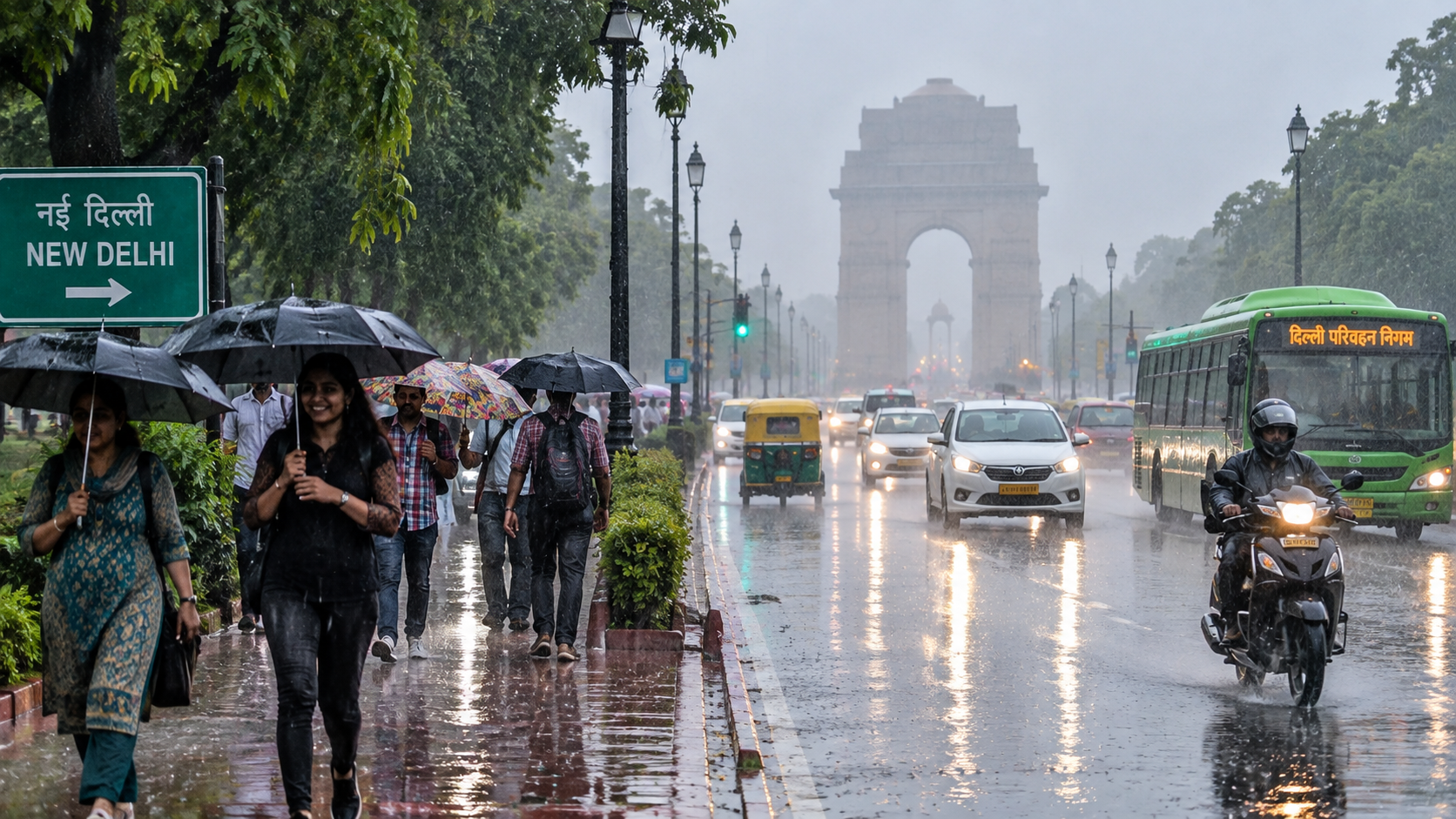 Delhi rain brings relief from heat as IMD forecasts showers through 16 September