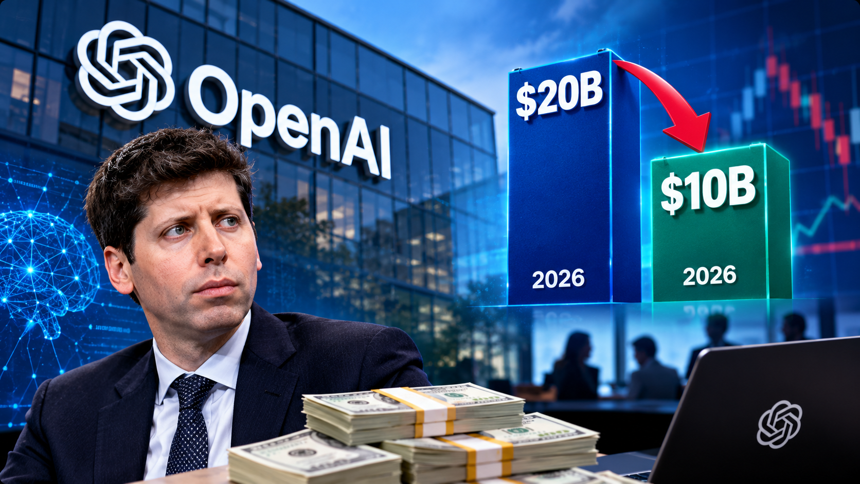 OpenAI ने फंडिंग लक्ष्य $10 अरब घटाकर $20 अरब किया, टेक सेक्टर की चिंता बढ़ी