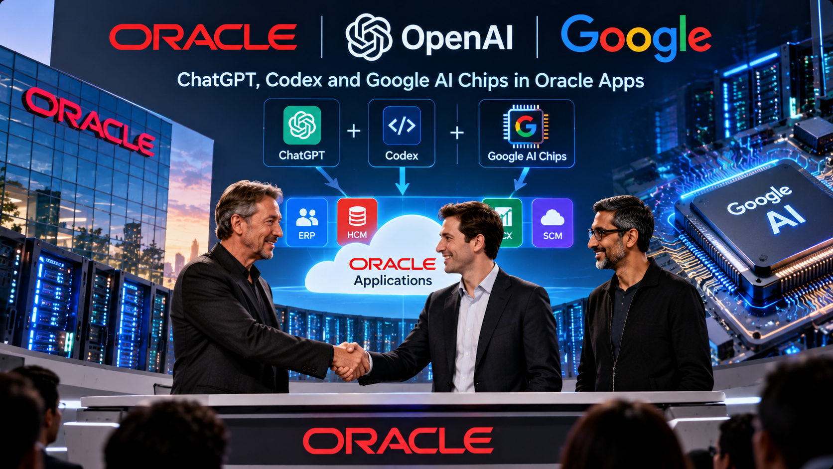 Oracle अपने ऐप्स में ChatGPT और Codex जोड़ेगा, Google AI चिप्स का सपोर्ट भी बढ़ाएगा